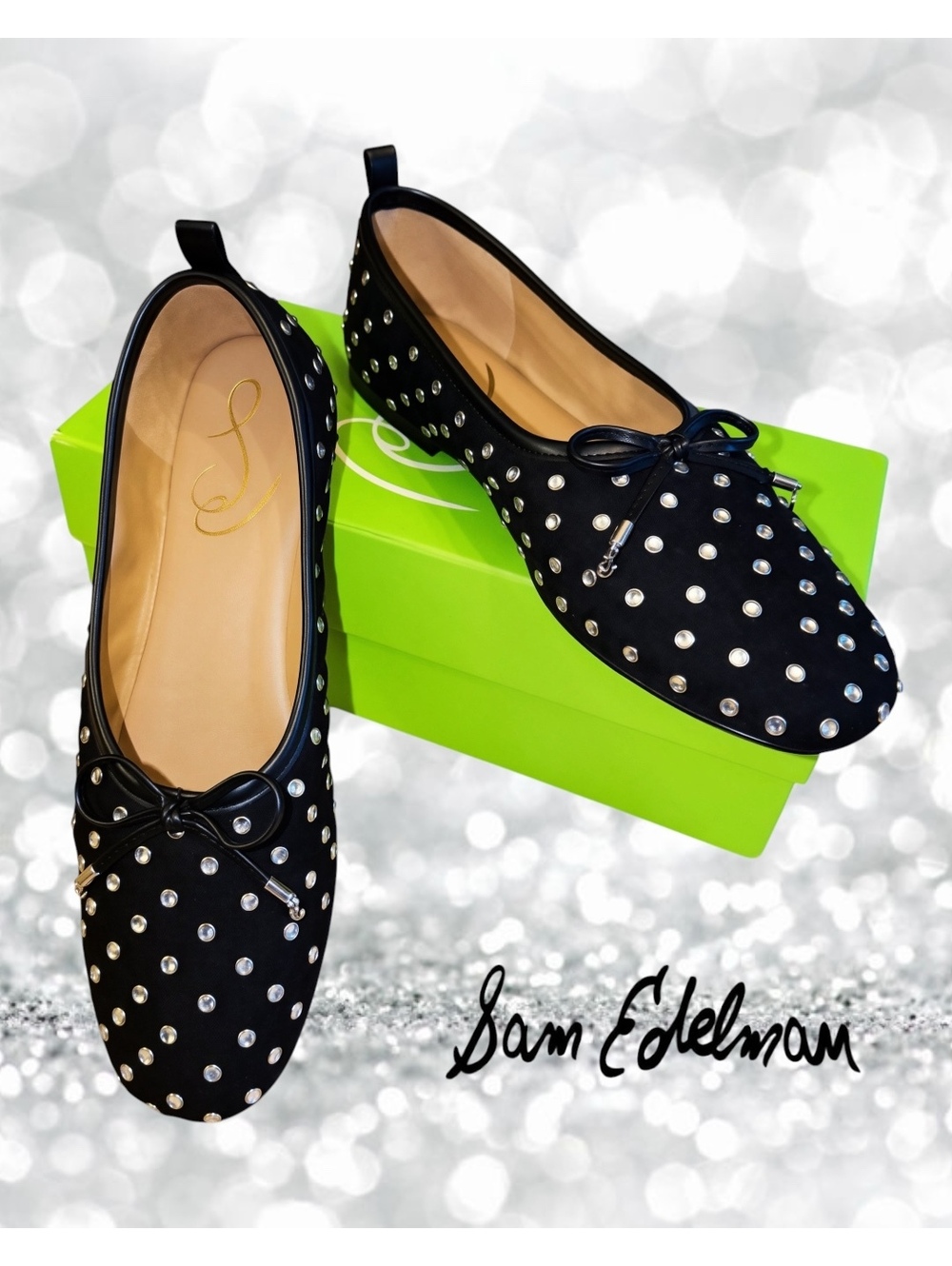 NIB Sam Edelman Ari Gem Studded Ballet Flats 7.5